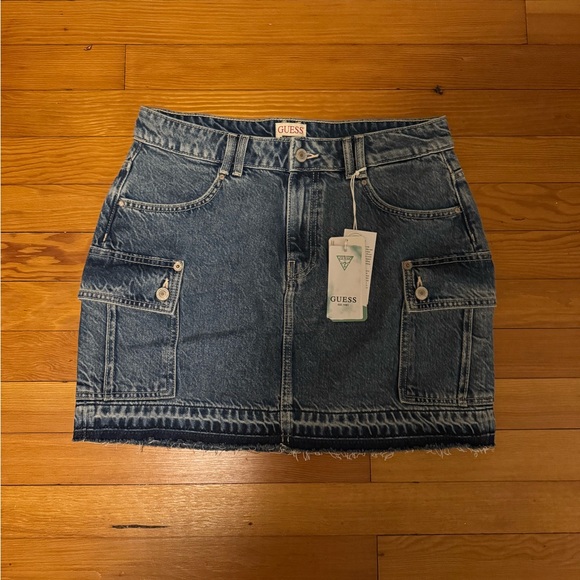 Guess Dark Blue Denim Mini Skirt - Picture 1 of 4